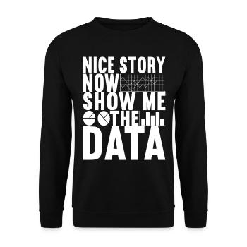 Analyste de données Data Scientist - Sweat-shirt Unisexe - noir - Devant - Alina (178cm) & Michal (187cm)