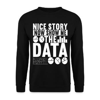 Analyste de données Data Scientist - Sweat-shirt Unisexe - noir - Devant - Alina (178cm) & Michal (187cm)