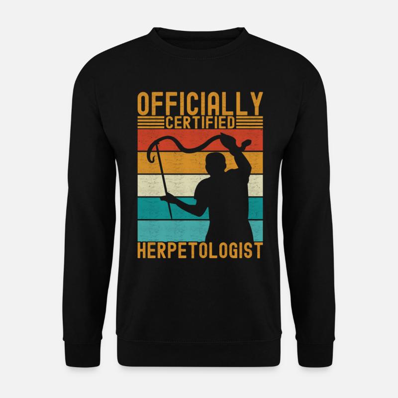 Herpetologie Schlangenfänger - Unisex Pullover - Schwarz