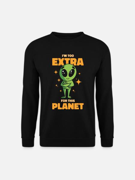Space Alien Extravertit Êtres extravertis - Sweat-shirt Unisexe - noir
