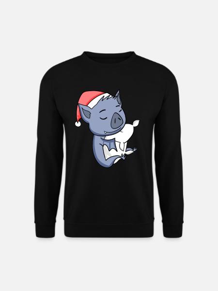 Fledermaus Weihnachten - Unisex Pullover - Schwarz
