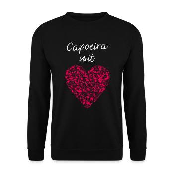 Capoeira mit Herz Kampfsport Fitnessstudio Fitness - Unisex Pullover - Schwarz - Vorne - Alina (178cm) & Michal (187cm)