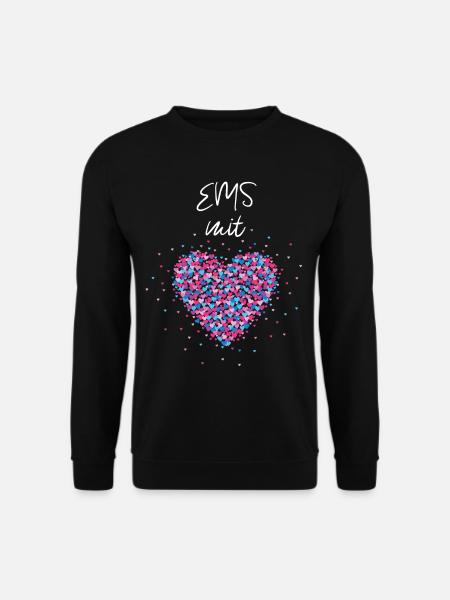 EMS mit Herz Elektromyostimulation Stimulation - Unisex Pullover - Schwarz