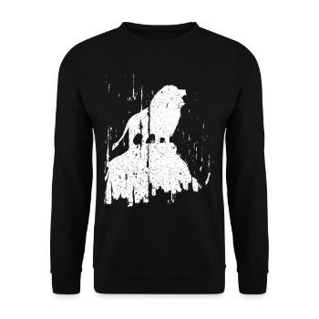 Jesus Lion Judah Faith Christian God Worship - Unisex Sweatshirt - black - Front - Alina (178cm) & Michal (187cm)