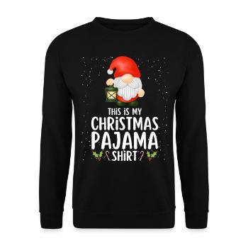 Christmas Pajamas Pajamas Sleepshirt - Unisex Sweatshirt - black - Front - Alina (178cm) & Michal (187cm)