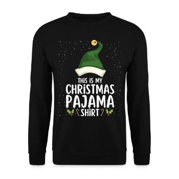 Pyjama de Noël Pyjama Chemise de nuit - Sweat-shirt Unisexe - noir - Devant - Alina (178cm) & Michal (187cm)