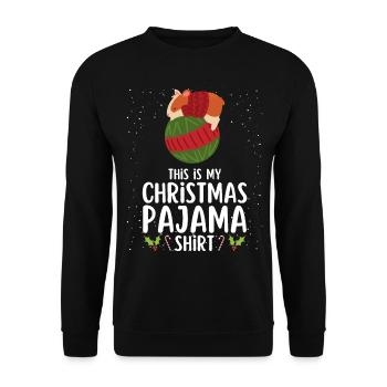 Pyjama de Noël Pyjama Chemise de nuit - Sweat-shirt Unisexe - noir - Devant - Alina (178cm) & Michal (187cm)