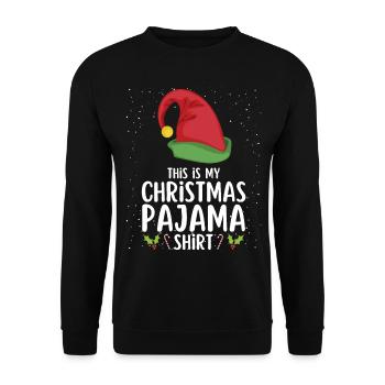 Pyjama de Noël Pyjama Chemise de nuit - Sweat-shirt Unisexe - noir - Devant - Alina (178cm) & Michal (187cm)