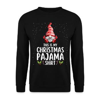 Christmas Pajamas Pajamas Sleepshirt - Unisex Sweatshirt - black - Front - Alina (178cm) & Michal (187cm)