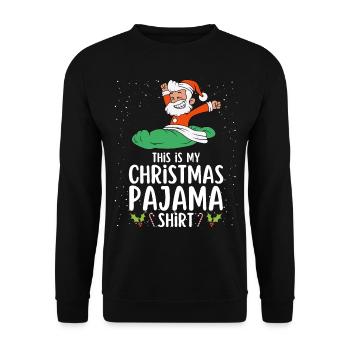 Pyjama de Noël Pyjama Chemise de nuit - Sweat-shirt Unisexe - noir - Devant - Alina (178cm) & Michal (187cm)