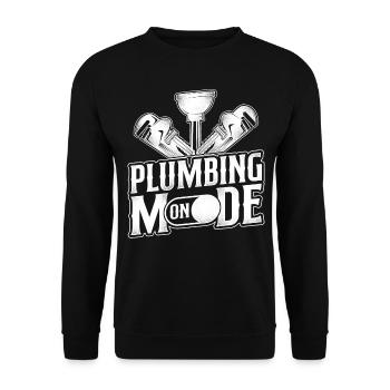 Plumbing Plumber Vintage Plumbing - Unisex Sweatshirt - black - Front - Alina (178cm) & Michal (187cm)