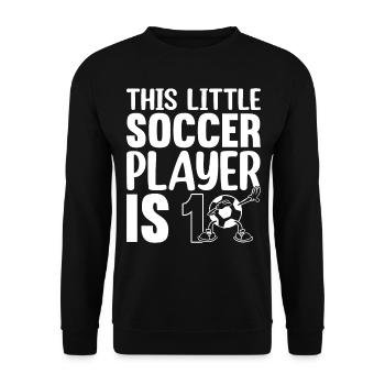 Anniversaire de football - Ce petit joueur de football a 10 ans - Sweat-shirt Unisexe - noir - Devant - Alina (178cm) & Michal (187cm)