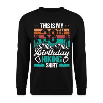 38 Year Old Hiking Men Mountain Climbing Nature - Unisex Pullover - Schwarz - Vorne - Alina (178cm) & Michal (187cm)