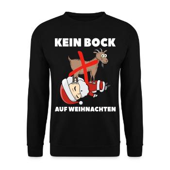 Kein Bock Auf Weihnachten - Unisex Pullover - Schwarz - Vorne - Alina (178cm) & Michal (187cm)