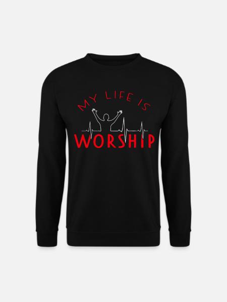 Worship Lobpreis Herzschlag Musik Band Jesus Gott - Unisex Pullover - Schwarz