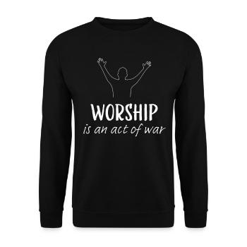 Culte Culte Église Chrétienne - Sweat-shirt Unisexe - noir - Devant - Alina (178cm) & Michal (187cm)
