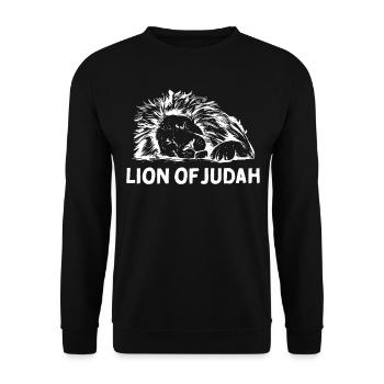 Lion of Judah Lion Judah Jesus God Church Christians - Unisex Sweatshirt - black - Front - Alina (178cm) & Michal (187cm)
