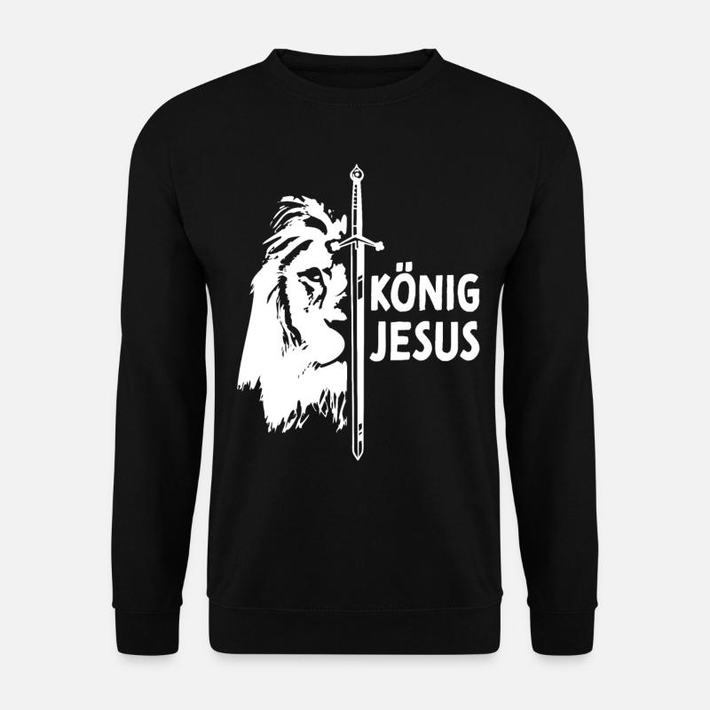 König Jesus Löwe Juda Gott Christen Christlich - Unisex Pullover - Schwarz