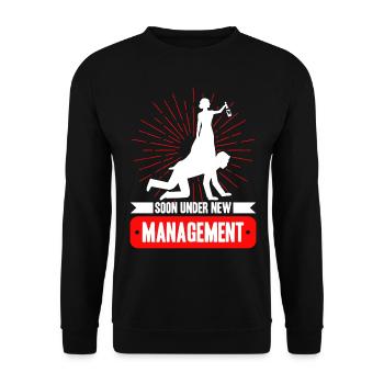 Soon Under New Management Jga - Unisex Sweatshirt - black - Front - Alina (178cm) & Michal (187cm)