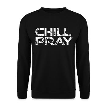 Prayer Christ Jesus Christ God Bible Religion - Unisex Sweatshirt - black - Front - Alina (178cm) & Michal (187cm)