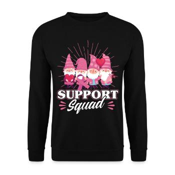 Gnome Support Suqad - Unisex Sweatshirt - black - Front - Alina (178cm) & Michal (187cm)