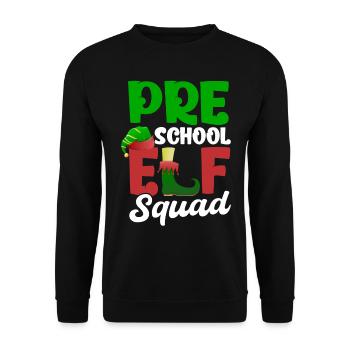 Pre Schol Christmas Elf Squad - Unisex Pullover - Schwarz - Vorne - Alina (178cm) & Michal (187cm)