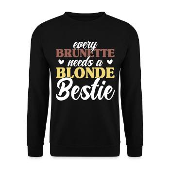 Every Brunette Needs A Blonde Beast - Unisex Sweatshirt - black - Front - Alina (178cm) & Michal (187cm)