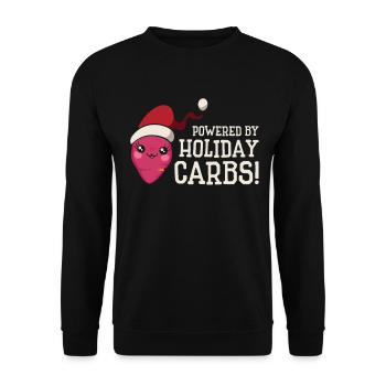 Christmas Vegetable Santa Claus Holiday Potato - Unisex Sweatshirt - black - Front - Alina (178cm) & Michal (187cm)