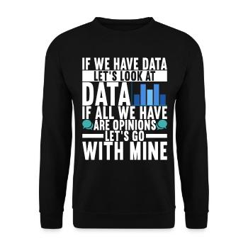 Analyste de données Data Scientist - Sweat-shirt Unisexe - noir - Devant - Alina (178cm) & Michal (187cm)
