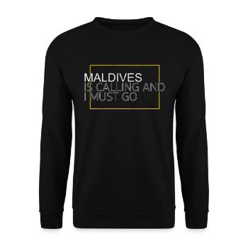 Maldives Saying - Unisex Sweatshirt - black - Front - Alina (178cm) & Michal (187cm)