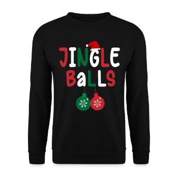 Tinsel Tits And Jingle Balls - Drôle de Noël - Sweat-shirt Unisexe - noir - Devant - Alina (178cm) & Michal (187cm)