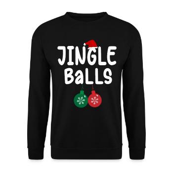 Tinsel Tits And Jingle Balls - Drôle de Noël - Sweat-shirt Unisexe - noir - Devant - Alina (178cm) & Michal (187cm)