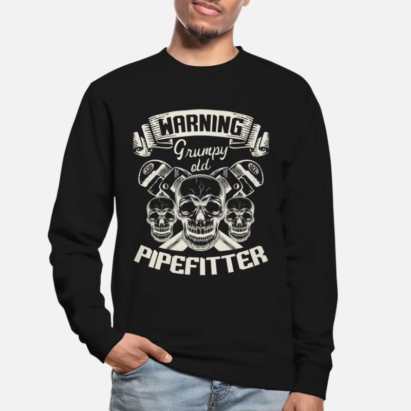 Warnung: Grumpy Old Pipefitter Beruf Klempner Unisex Pullover