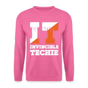 Unbesiegbarer Techie Computerprogrammierer Tech - Unisex Pullover - Pink - Vorne
