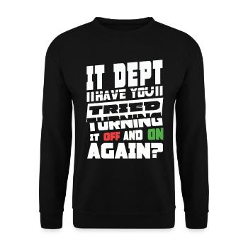 Have you tried to remove it from and again - Unisex Sweatshirt - black - Front - Alina (178cm) & Michal (187cm)