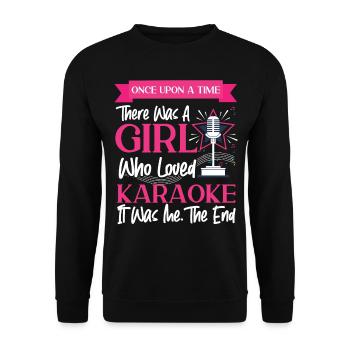Karaoke Singer Once Upon A Time - Unisex Sweatshirt - black - Front - Alina (178cm) & Michal (187cm)