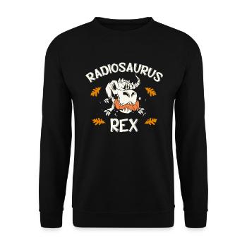 Radiosaurus Rex Wheel Tech Radiologist Dinosaur - Unisex Sweatshirt - black - Front - Alina (178cm) & Michal (187cm)