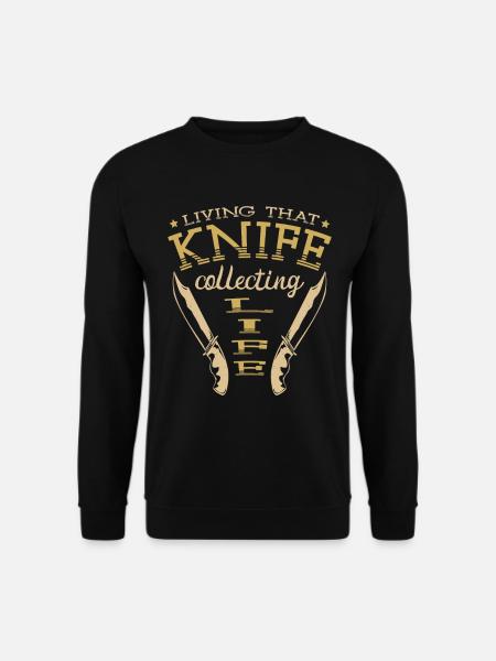 Vivre ce couteau collectionneur de couteaux de vie - Sweat-shirt Unisexe - noir