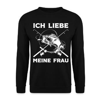 Ich Liebe Meine Frau - Unisex Pullover - Schwarz - Vorne - Alina (178cm) & Michal (187cm)