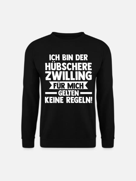 Zwillingsgeschwister Hübscher Zwilling Zwillinge - Unisex Pullover - Schwarz