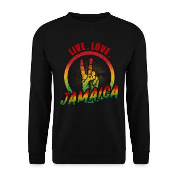 Jamaica Love Jamaica - Unisex Sweatshirt - black - Front - Alina (178cm) & Michal (187cm)
