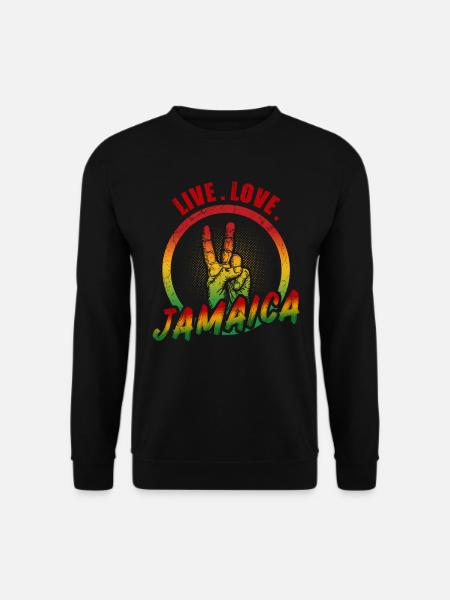 Jamaica Liebe Jamaika - Unisex Pullover - Schwarz