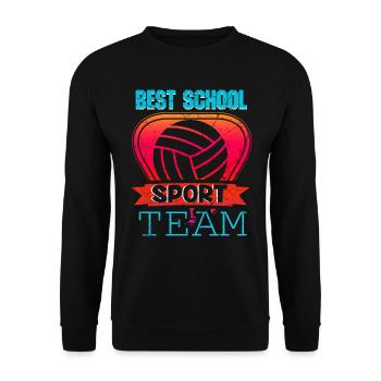 Volleyball School Sports Team - Unisex Sweatshirt - black - Front - Alina (178cm) & Michal (187cm)