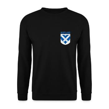 Scotland Flag Heart Scottish - Unisex Sweatshirt - black - Front - Alina (178cm) & Michal (187cm)