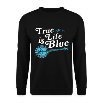 Banjo Shirts For Men Bluegrass Appalachia Folk - Unisex Sweatshirt - black - Front - Alina (178cm) & Michal (187cm)