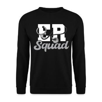 Her Squad Emergency Squad - Unisex Sweatshirt - black - Front - Alina (178cm) & Michal (187cm)