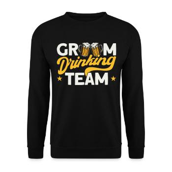 Équipe de boissons du marié - Sweat-shirt Unisexe - noir - Devant - Alina (178cm) & Michal (187cm)