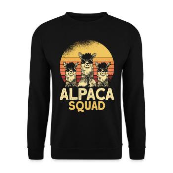Alpace Squad Sunglasses - Unisex Pullover - Schwarz - Vorne - Alina (178cm) & Michal (187cm)