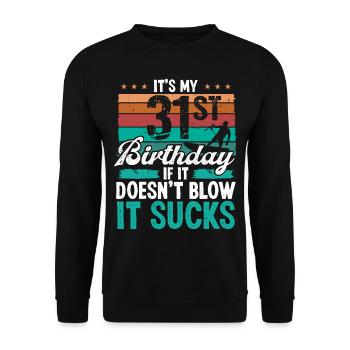 31 Year Old Kitesurfer Funny Kiteboarder Humor - Unisex Sweatshirt - black - Front - Alina (178cm) & Michal (187cm)