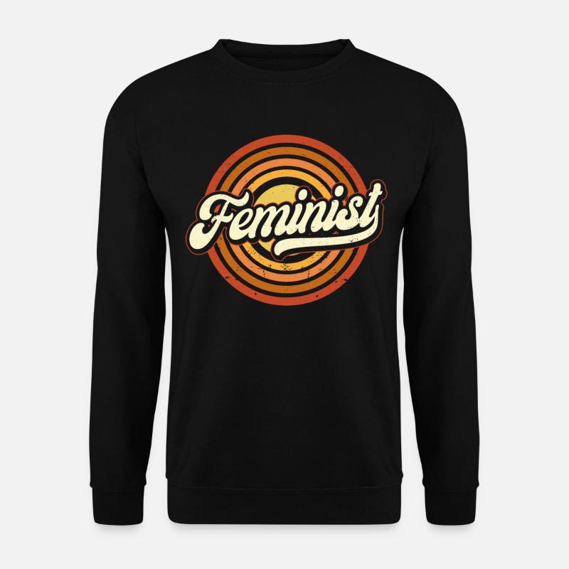 Feminist Retro 70er Vintage - Unisex Pullover - Schwarz